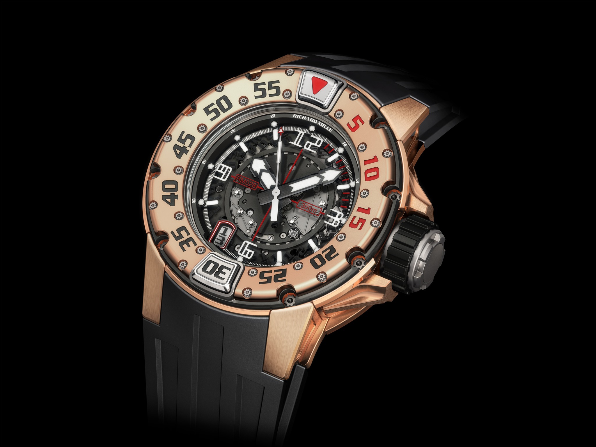 Replica Richard Mille RM 028 Diver Red Gold Watch